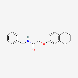 molecular formula C19H21NO2 B4011243 N-benzyl-2-(5,6,7,8-tetrahydronaphthalen-2-yloxy)acetamide 