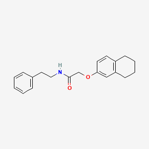 molecular formula C20H23NO2 B4011300 N-(2-phenylethyl)-2-(5,6,7,8-tetrahydronaphthalen-2-yloxy)acetamide 