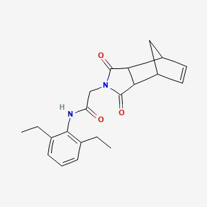 molecular formula C21H24N2O3 B4011337 N-(2,6-diethylphenyl)-2-(1,3-dioxo-1,3,3a,4,7,7a-hexahydro-2H-4,7-methanoisoindol-2-yl)acetamide 