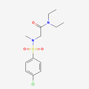 molecular formula C13H19ClN2O3S B4011350 N~2~-[(4-chlorophenyl)sulfonyl]-N,N-diethyl-N~2~-methylglycinamide 