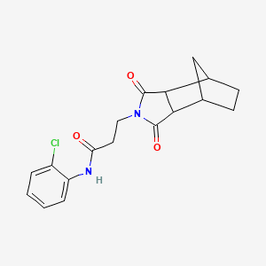 molecular formula C18H19ClN2O3 B4011500 N-(2-chlorophenyl)-3-(1,3-dioxooctahydro-2H-4,7-methanoisoindol-2-yl)propanamide 