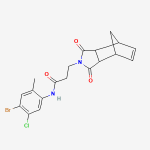 molecular formula C19H18BrClN2O3 B4011566 N-(4-bromo-5-chloro-2-methylphenyl)-3-(1,3-dioxo-1,3,3a,4,7,7a-hexahydro-2H-4,7-methanoisoindol-2-yl)propanamide 