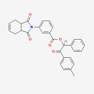 molecular formula C30H25NO5 B4011649 [2-(4-Methylphenyl)-2-oxo-1-phenylethyl] 3-(1,3-dioxo-3a,4,7,7a-tetrahydroisoindol-2-yl)benzoate 
