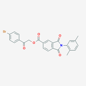 molecular formula C25H18BrNO5 B401167 2-(4-Bromophenyl)-2-oxoethyl 2-(2,5-dimethylphenyl)-1,3-dioxo-5-isoindolinecarboxylate 