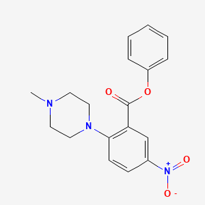 molecular formula C18H19N3O4 B4011672 Phenyl 2-(4-methylpiperazin-1-yl)-5-nitrobenzoate 