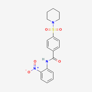 molecular formula C18H19N3O5S B4011894 N-(2-nitrophenyl)-4-piperidin-1-ylsulfonylbenzamide 