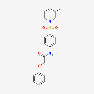 molecular formula C20H24N2O4S B4011948 N-{4-[(3-methylpiperidin-1-yl)sulfonyl]phenyl}-2-phenoxyacetamide 