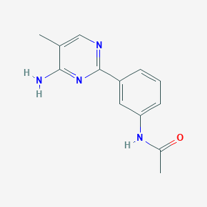 molecular formula C13H14N4O B4012271 N-[3-(4-amino-5-methylpyrimidin-2-yl)phenyl]acetamide 