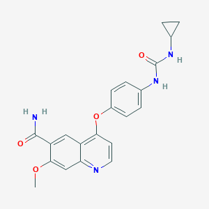 4-[4-(Cyclopropylcarbamoylamino)phenoxy]-7-methoxyquinoline-6-carboxamide