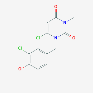 6-Chloro-1-[(3-chloro-4-methoxyphenyl)methyl]-3-methylpyrimidine-2,4(1H,3H)-dione