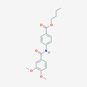 molecular formula C20H23NO5 B401278 Butyl 4-[(3,4-dimethoxybenzoyl)amino]benzoate 