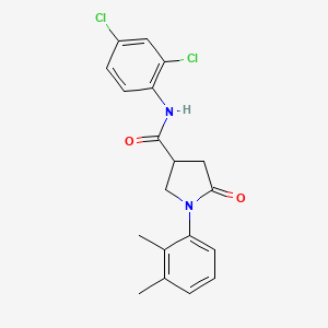 molecular formula C19H18Cl2N2O2 B4012834 N-(2,4-dichlorophenyl)-1-(2,3-dimethylphenyl)-5-oxopyrrolidine-3-carboxamide 