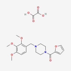 molecular formula C21H26N2O9 B4012839 Furan-2-yl-[4-[(2,3,4-trimethoxyphenyl)methyl]piperazin-1-yl]methanone;oxalic acid 