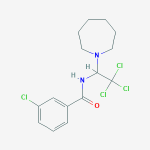 molecular formula C15H18Cl4N2O B401284 N-(1-azepan-1-yl-2,2,2-trichloroethyl)-3-chlorobenzamide 