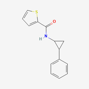 molecular formula C14H13NOS B4012859 N-(2-phenylcyclopropyl)thiophene-2-carboxamide 