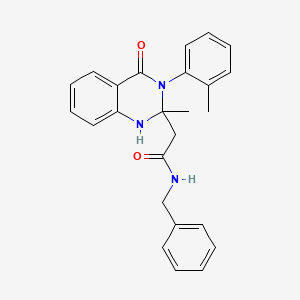 molecular formula C25H25N3O2 B4012987 N-benzyl-2-[2-methyl-3-(2-methylphenyl)-4-oxo-1,2,3,4-tetrahydroquinazolin-2-yl]acetamide 