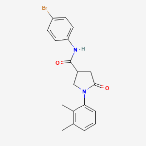 molecular formula C19H19BrN2O2 B4013007 N-(4-bromophenyl)-1-(2,3-dimethylphenyl)-5-oxopyrrolidine-3-carboxamide 