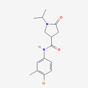 molecular formula C15H19BrN2O2 B4013177 N-(4-bromo-3-methylphenyl)-5-oxo-1-(propan-2-yl)pyrrolidine-3-carboxamide 