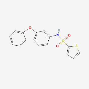 molecular formula C16H11NO3S2 B4013206 N-dibenzofuran-3-ylthiophene-2-sulfonamide 