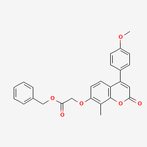 molecular formula C26H22O6 B4013274 benzyl {[4-(4-methoxyphenyl)-8-methyl-2-oxo-2H-chromen-7-yl]oxy}acetate 