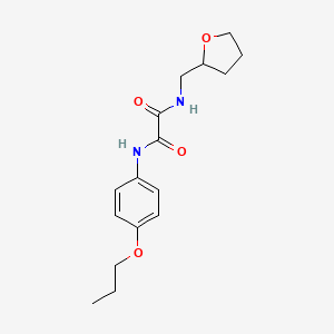 molecular formula C16H22N2O4 B4013291 N-(4-propoxyphenyl)-N'-(tetrahydrofuran-2-ylmethyl)ethanediamide 