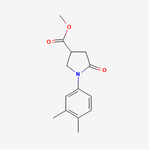 molecular formula C14H17NO3 B4013337 Methyl 1-(3,4-dimethylphenyl)-5-oxopyrrolidine-3-carboxylate 