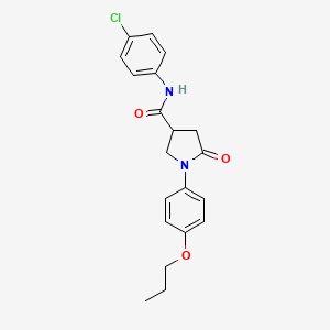 molecular formula C20H21ClN2O3 B4013407 N-(4-chlorophenyl)-5-oxo-1-(4-propoxyphenyl)pyrrolidine-3-carboxamide 