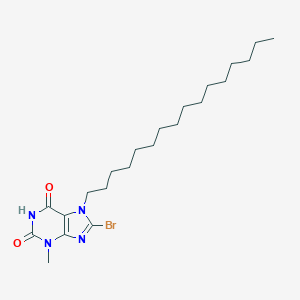 molecular formula C22H37BrN4O2 B401349 8-Bromo-7-hexadecyl-3-methyl-3,7-dihydro-purine-2,6-dione CAS No. 317844-02-3
