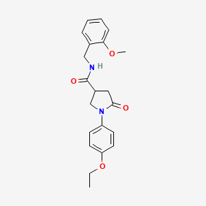 molecular formula C21H24N2O4 B4013516 1-(4-ethoxyphenyl)-N-(2-methoxybenzyl)-5-oxopyrrolidine-3-carboxamide 