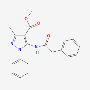 molecular formula C20H19N3O3 B4013548 methyl 3-methyl-1-phenyl-5-[(phenylacetyl)amino]-1H-pyrazole-4-carboxylate 