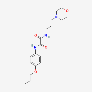 molecular formula C18H27N3O4 B4013574 N-[3-(morpholin-4-yl)propyl]-N'-(4-propoxyphenyl)ethanediamide 