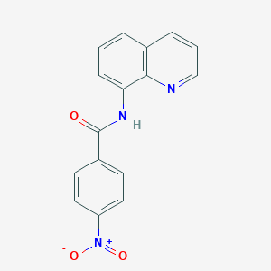 molecular formula C16H11N3O3 B401359 4-nitro-N-(quinolin-8-yl)benzamide 