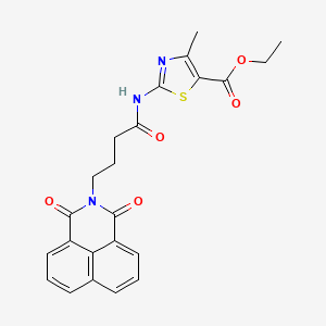 molecular formula C23H21N3O5S B4013640 ethyl 2-(4-(1,3-dioxo-1H-benzo[de]isoquinolin-2(3H)-yl)butanamido)-4-methylthiazole-5-carboxylate 