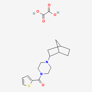 molecular formula C18H24N2O5S B4013652 1-bicyclo[2.2.1]hept-2-yl-4-(2-thienylcarbonyl)piperazine oxalate 