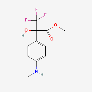 molecular formula C11H12F3NO3 B4013730 methyl 3,3,3-trifluoro-2-hydroxy-2-[4-(methylamino)phenyl]propanoate 