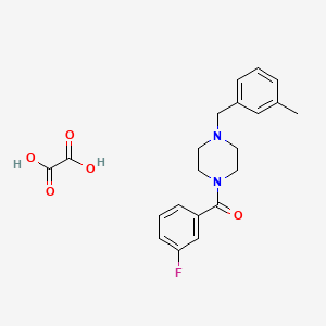 molecular formula C21H23FN2O5 B4013756 1-(3-fluorobenzoyl)-4-(3-methylbenzyl)piperazine oxalate 