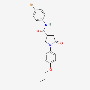 molecular formula C20H21BrN2O3 B4013877 N-(4-bromophenyl)-5-oxo-1-(4-propoxyphenyl)pyrrolidine-3-carboxamide 