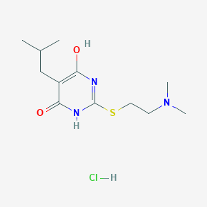 molecular formula C12H22ClN3O2S B4013989 2-{[2-(dimethylamino)ethyl]thio}-6-hydroxy-5-isobutyl-4(3H)-pyrimidinone hydrochloride 