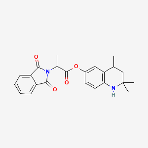 molecular formula C23H24N2O4 B4014070 2,2,4-trimethyl-1,2,3,4-tetrahydroquinolin-6-yl 2-(1,3-dioxo-1,3-dihydro-2H-isoindol-2-yl)propanoate 