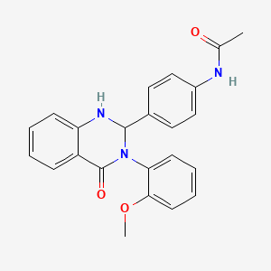 molecular formula C23H21N3O3 B4014191 N-{4-[3-(2-methoxyphenyl)-4-oxo-1,2,3,4-tetrahydroquinazolin-2-yl]phenyl}acetamide 