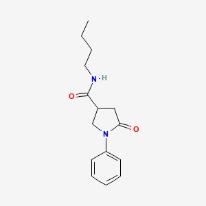 molecular formula C15H20N2O2 B4014325 N-butyl-5-oxo-1-phenylpyrrolidine-3-carboxamide 
