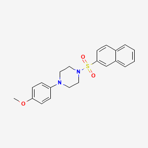 molecular formula C21H22N2O3S B4014353 Piperazine, 1-(4-methoxyphenyl)-4-(2-naphthalenylsulfonyl)- CAS No. 494825-74-0