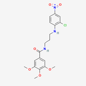 molecular formula C19H22ClN3O6 B4014497 N-[3-(2-chloro-4-nitroanilino)propyl]-3,4,5-trimethoxybenzamide 