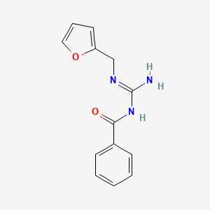 molecular formula C13H13N3O2 B4014568 N-BENZOYL-N'-(2-FURYLMETHYL)GUANIDINE 
