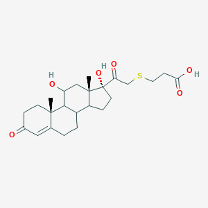 3-[2-[(10R,11S,13S,17R)-11,17-dihydroxy-10,13-dimethyl-3-oxo-2,6,7,8,9,11,12,14,15,16-decahydro-1H-cyclopenta[a]phenanthren-17-yl]-2-oxoethyl]sulfanylpropanoic acid