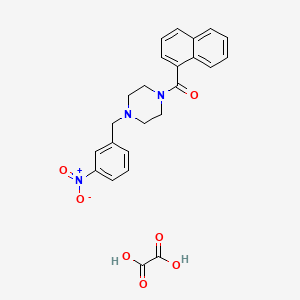 molecular formula C24H23N3O7 B4014854 Naphthalen-1-yl-[4-[(3-nitrophenyl)methyl]piperazin-1-yl]methanone;oxalic acid 