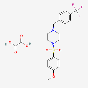 molecular formula C21H23F3N2O7S B4014885 1-[(4-methoxyphenyl)sulfonyl]-4-[4-(trifluoromethyl)benzyl]piperazine oxalate 
