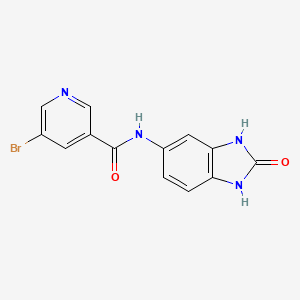 molecular formula C13H9BrN4O2 B4015087 5-bromo-N-(2-oxo-2,3-dihydro-1H-benzimidazol-5-yl)pyridine-3-carboxamide 