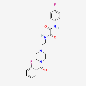 molecular formula C21H22F2N4O3 B4015091 N-{2-[4-(2-FLUOROBENZOYL)PIPERAZIN-1-YL]ETHYL}-N'-(4-FLUOROPHENYL)ETHANEDIAMIDE 