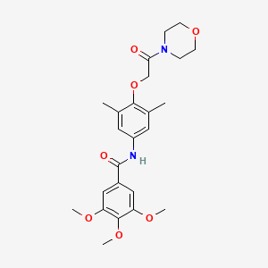 molecular formula C24H30N2O7 B4015146 N-{3,5-dimethyl-4-[2-(morpholin-4-yl)-2-oxoethoxy]phenyl}-3,4,5-trimethoxybenzamide 